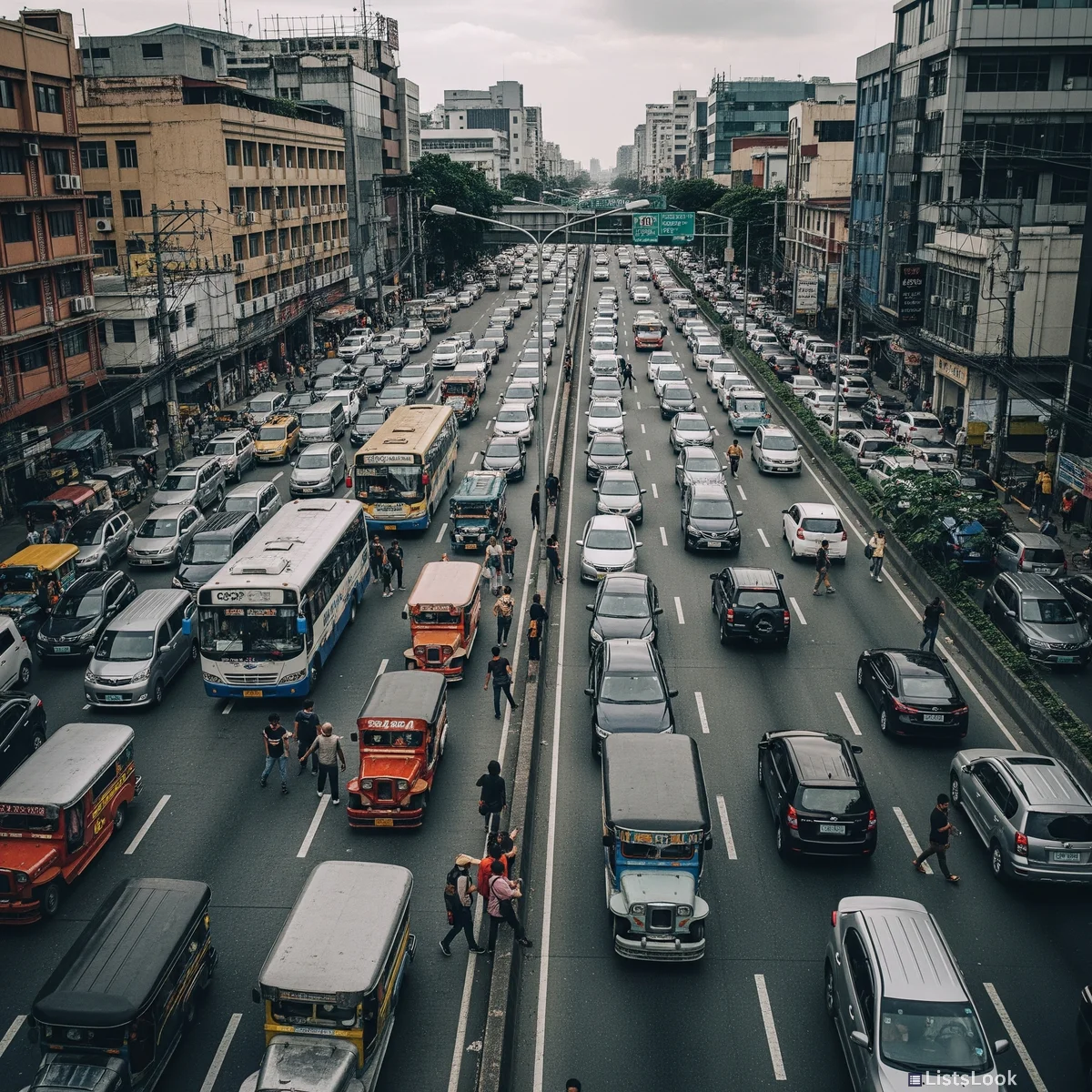 9. Commonwealth Avenue, Philippines:  'Killer Highway' in a Densely Populated Area