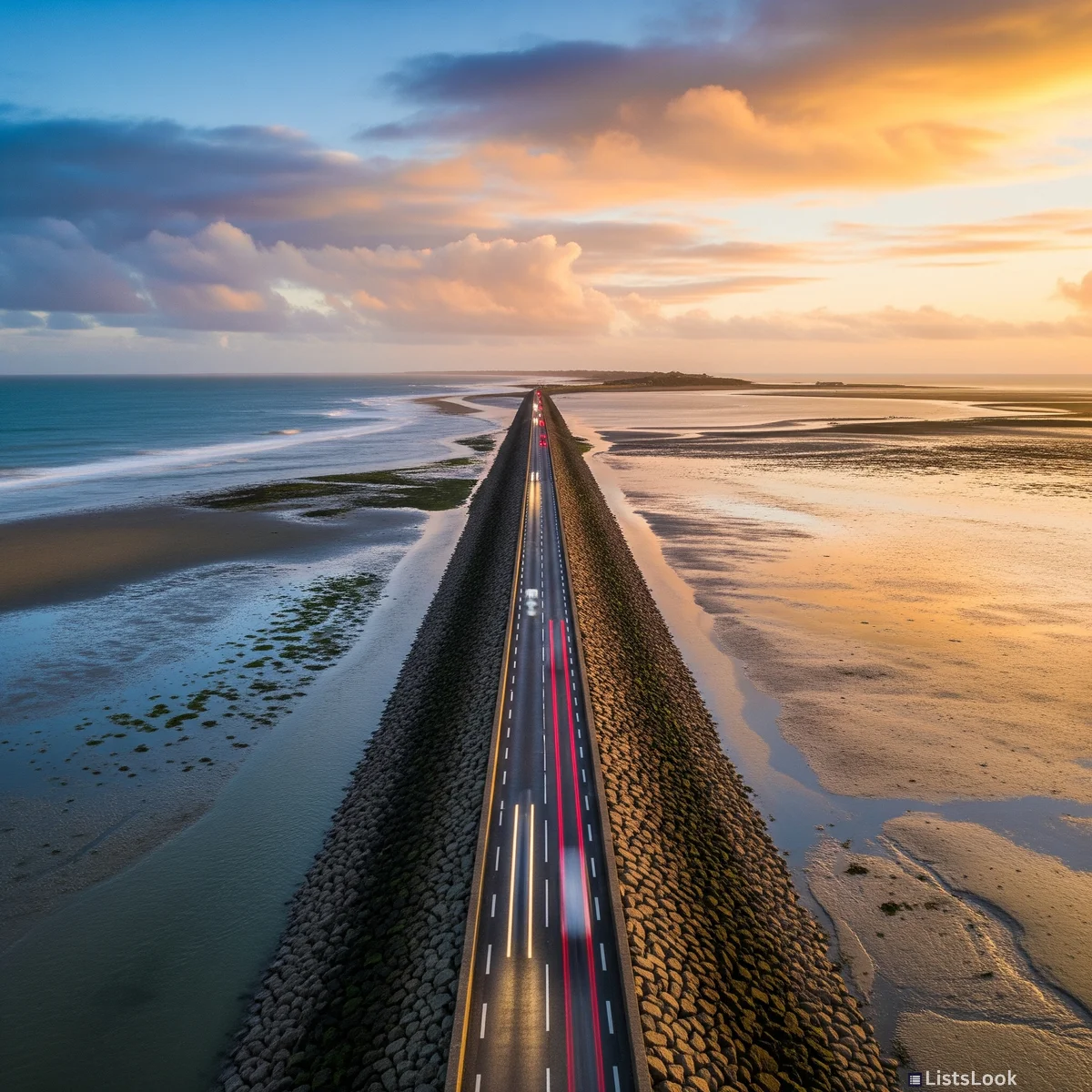 10. Passage du Gois, France:  The Disappearing Road