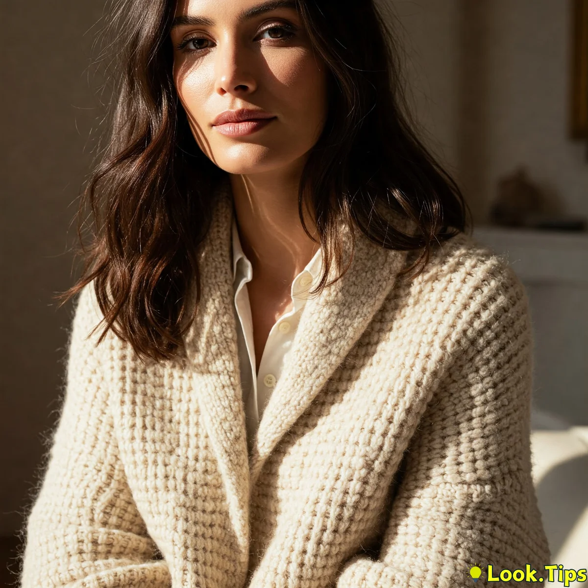 4. The Comfort Champion: Knit Sweater (Neutral)