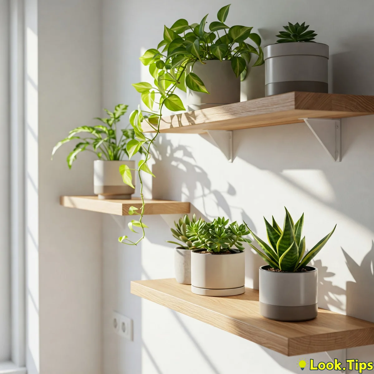 1. Sleek Floating Shelves: Minimalist Magic