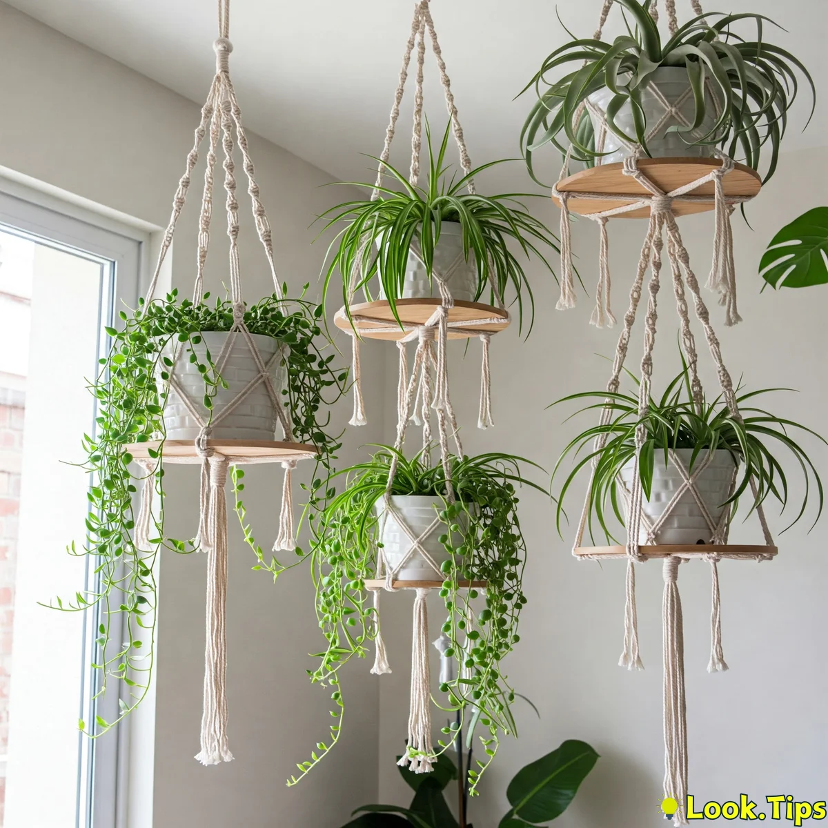 4. Hanging Shelves: Suspend Your Green Dreams