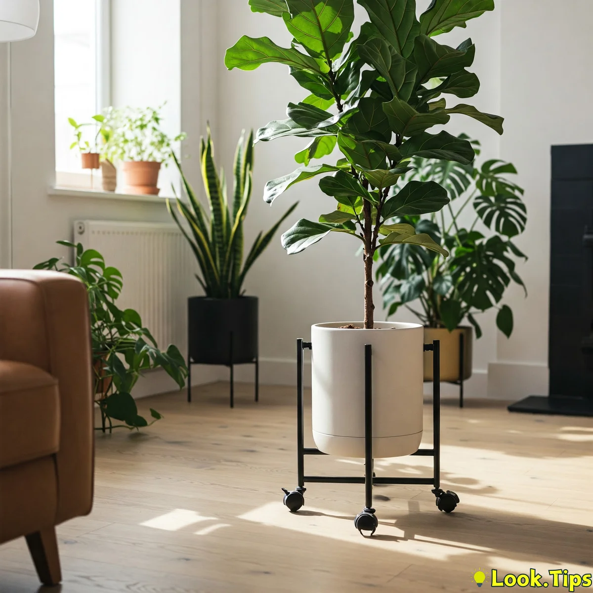 6. Rolling Plant Stands: Mobile Greenery