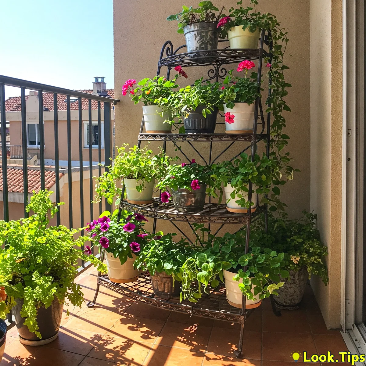 9. Tiered Plant Stands: Stacking Up Style