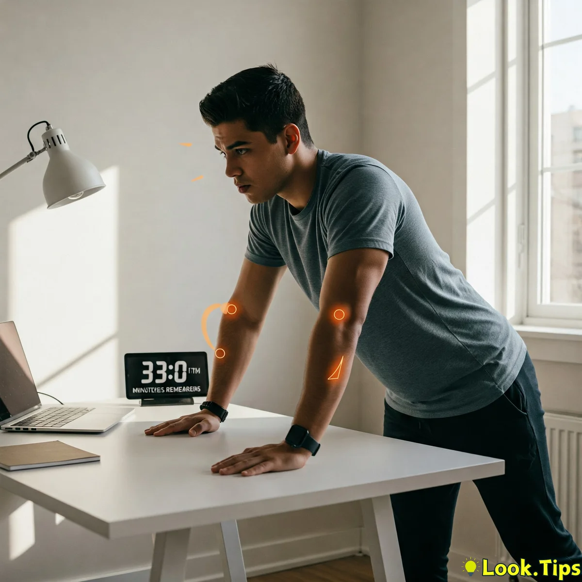 Tip 1: Desk Dive Bombers: The Upper Body Energizer (3 Minutes)