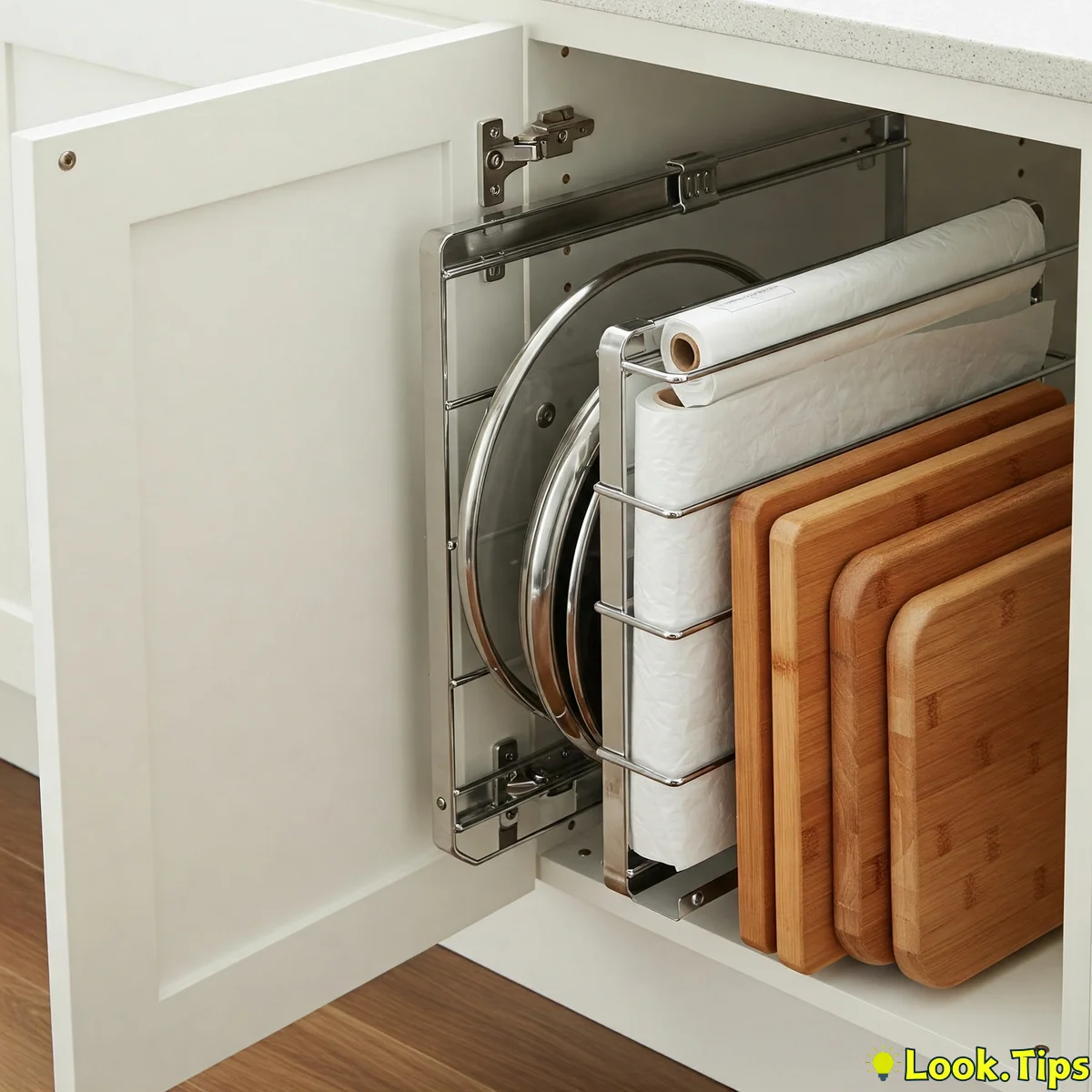 2. Inside Cabinet Door Organizers: Your Secret Weapon for Lid & Wrap Chaos