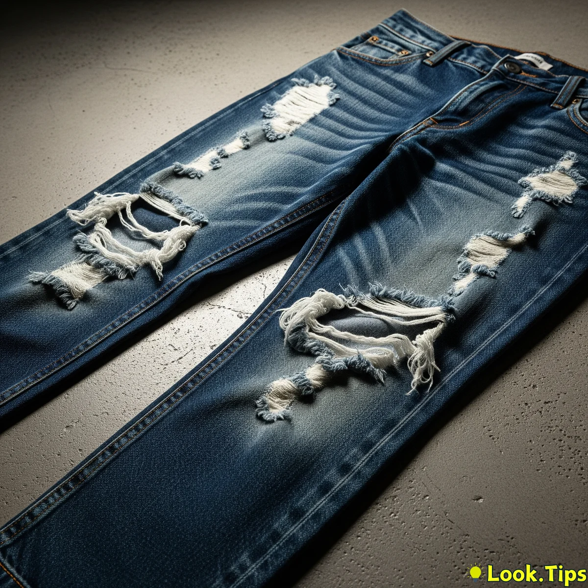 2. Distressed & Deconstructed: Effortless Edge