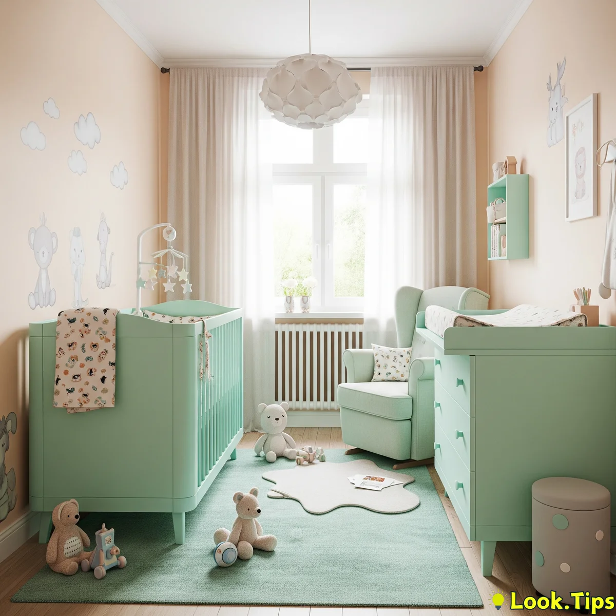 7. Pale Peach & Mint Green: Softly Optimistic