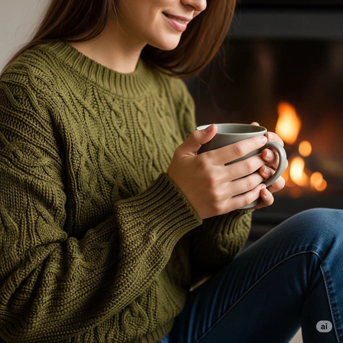 3. Olive Green Knitwear: Cozy Chic Redefined