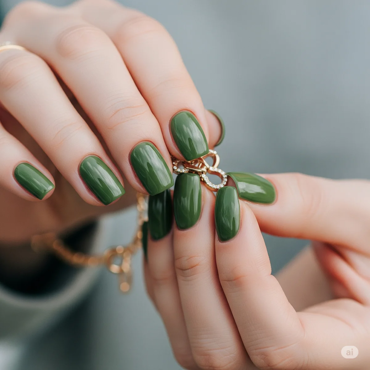 10. Olive Green Nail Polish: The Finishing Touch of Chic