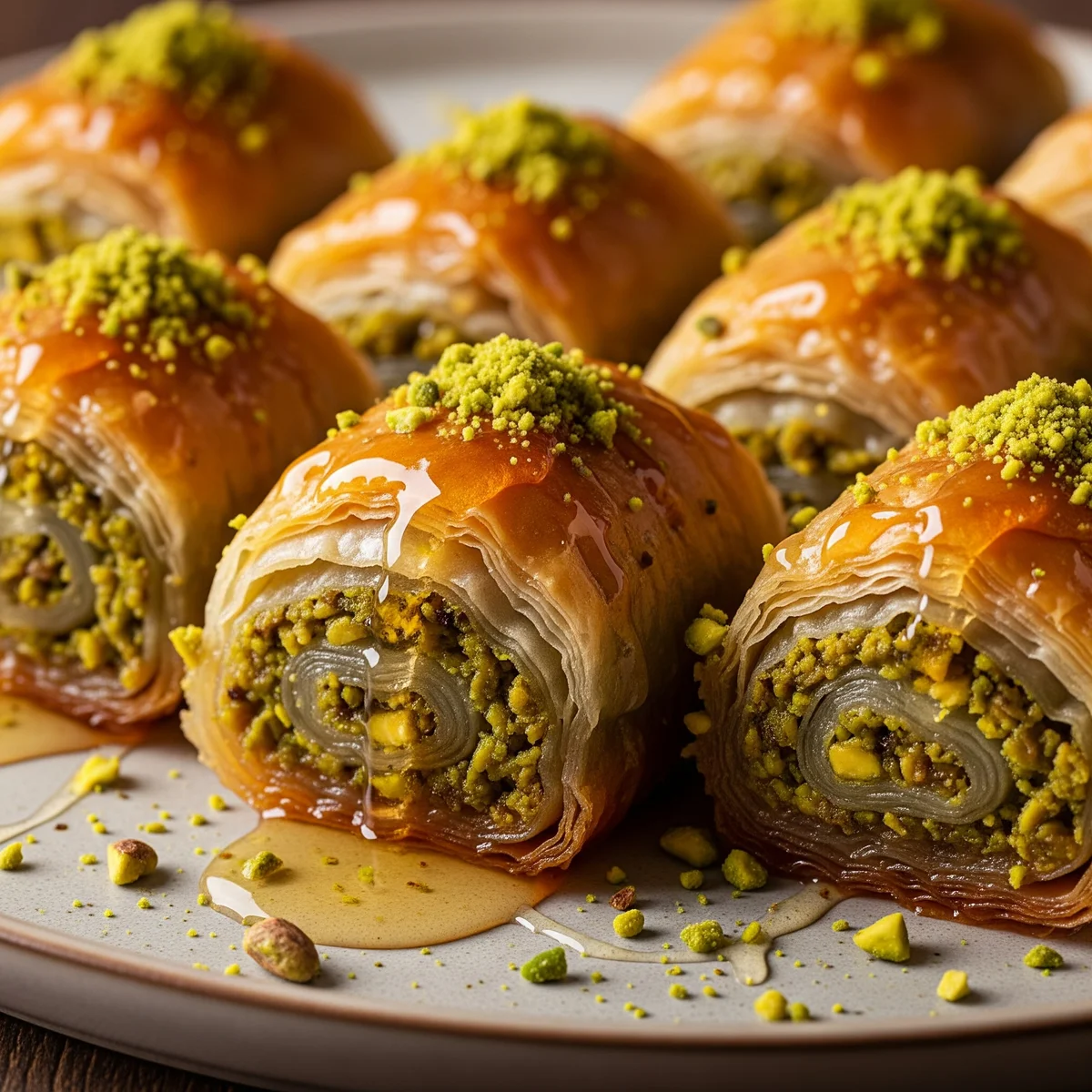 4. Pistachio Baklava Rolls: A Delectable Twist on a Mediterranean Classic