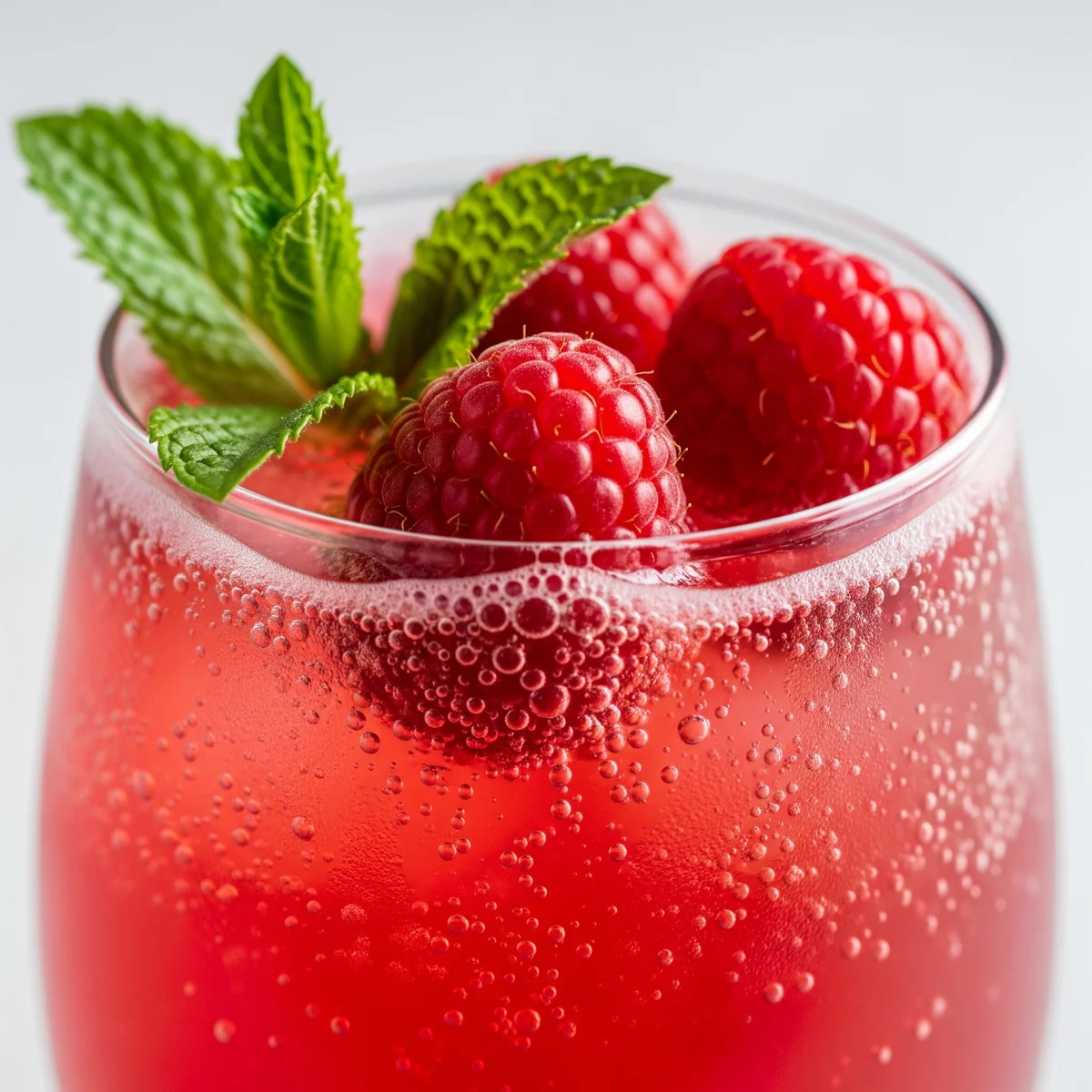 1. Sparkling Raspberry & Mint Refresher