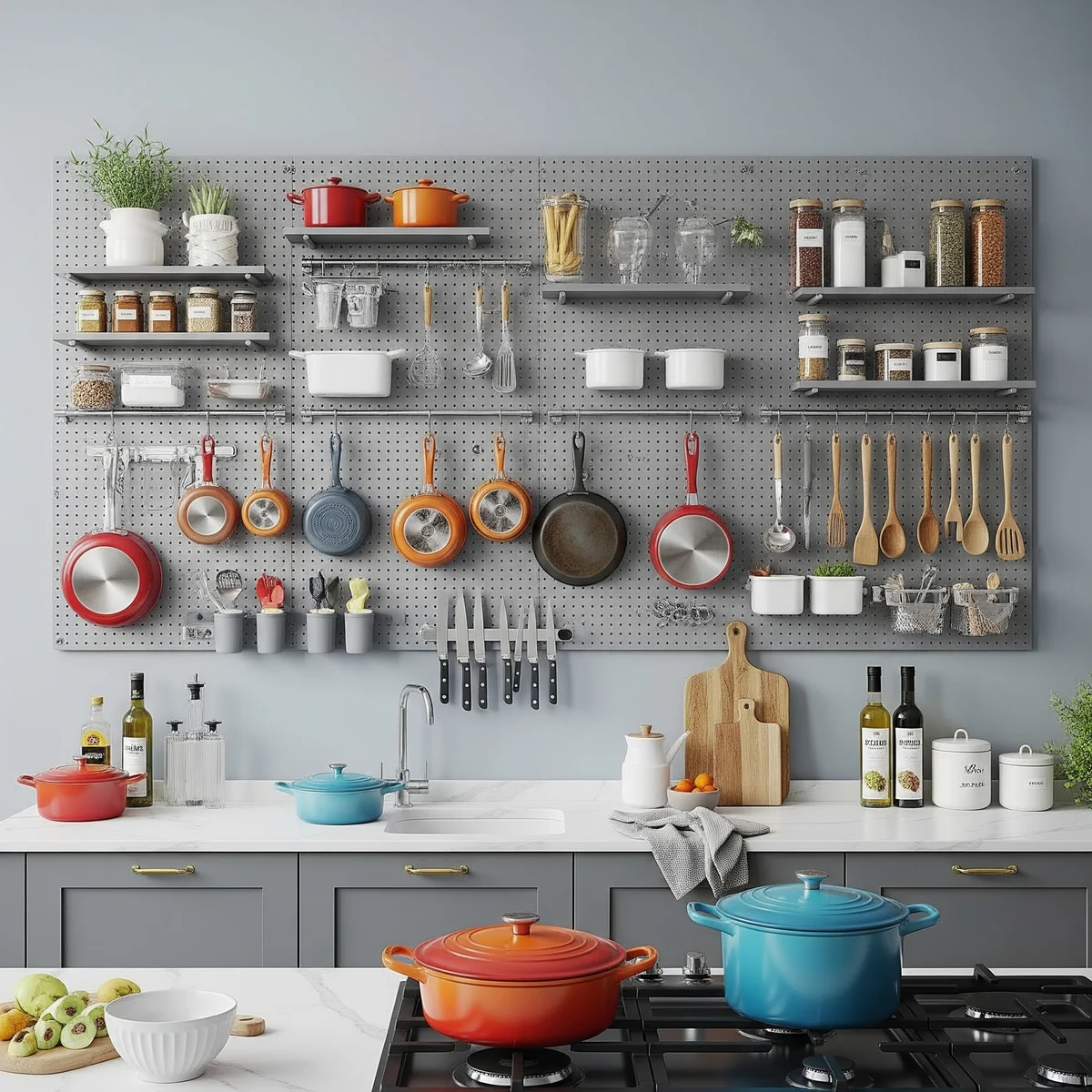 4. Pegboard Systems: Customizable Chaos Control